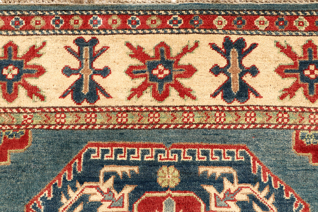 Cadet Blue Kazak 4' 10 x 6' 6 - No. 68727 - ALRUG Rug Store