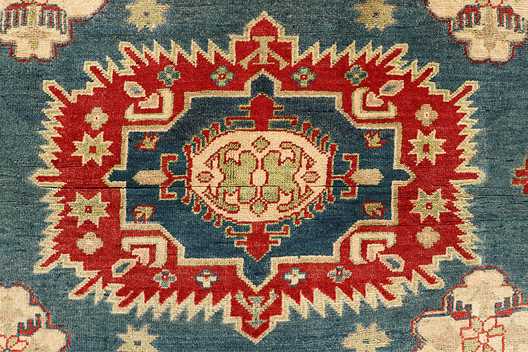 Cadet Blue Kazak 4' 10 x 6' 6 - No. 68727 - ALRUG Rug Store