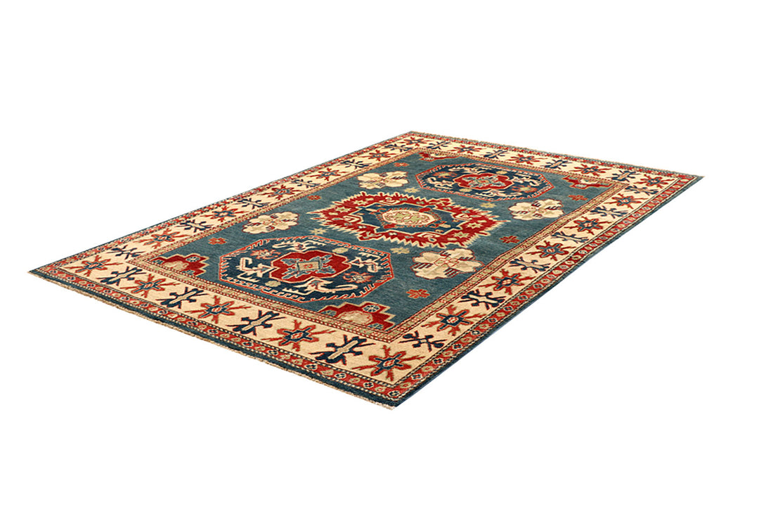 Cadet Blue Kazak 4' 10 x 6' 6 - No. 68727 - ALRUG Rug Store