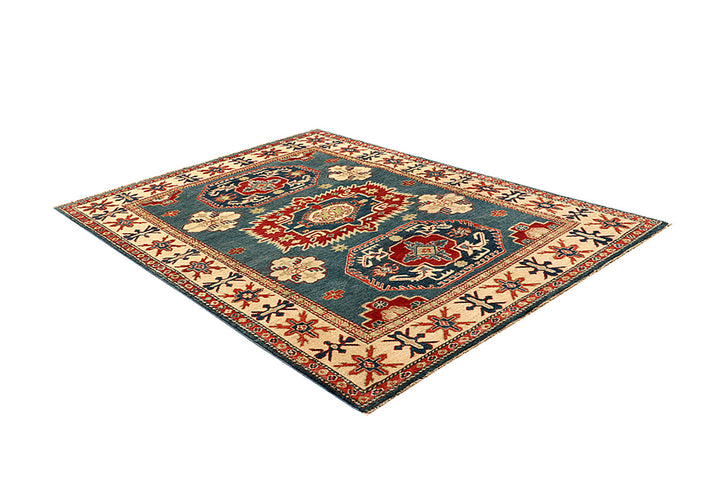 Cadet Blue Kazak 4' 10 x 6' 6 - No. 68727 - ALRUG Rug Store