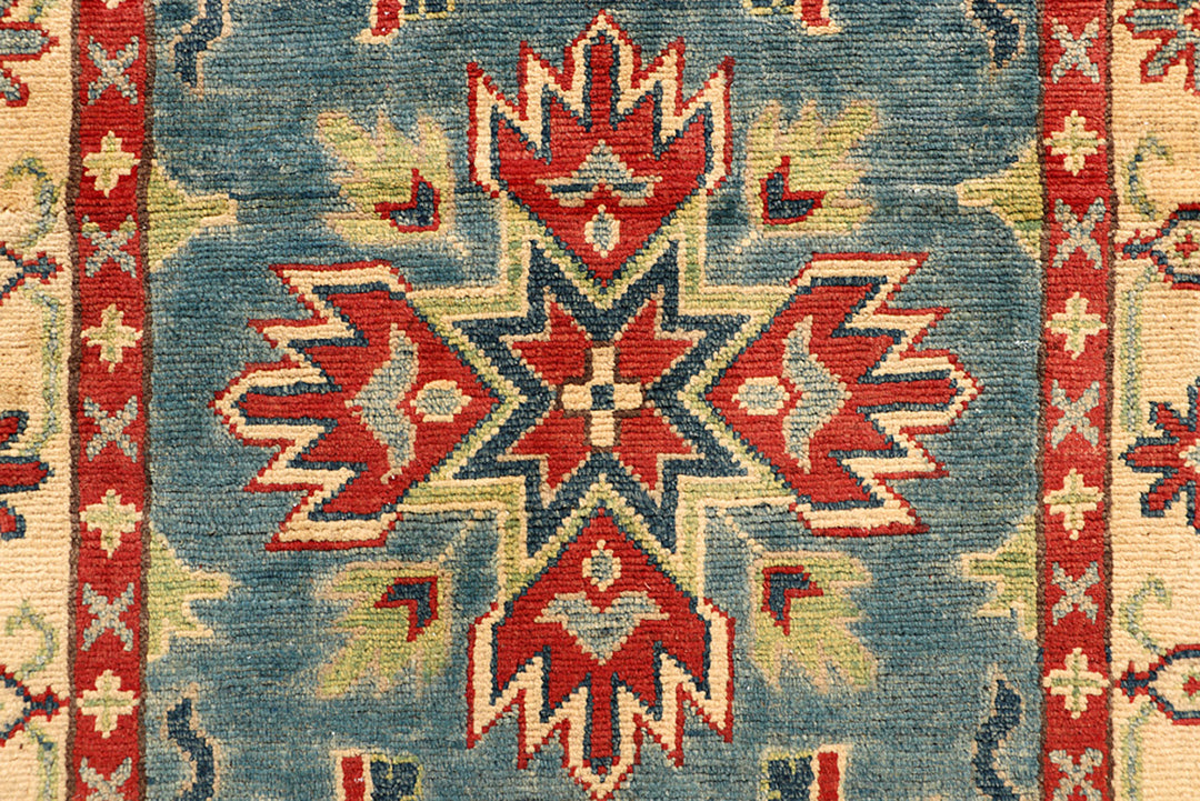 Cadet Blue Kazak 2' 8 x 12' 8 - No. 68729 - ALRUG Rug Store