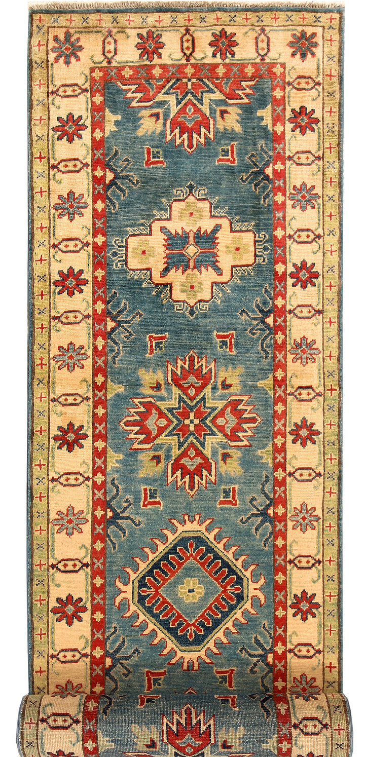 Cadet Blue Kazak 2' 8 x 12' 8 - No. 68729 - ALRUG Rug Store