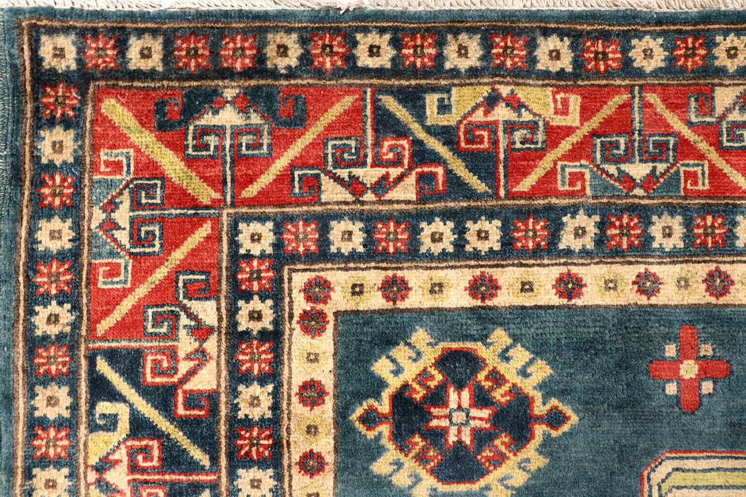 Cadet Blue Kazak 5' 7 x 7' 8 - No. 68759 - ALRUG Rug Store