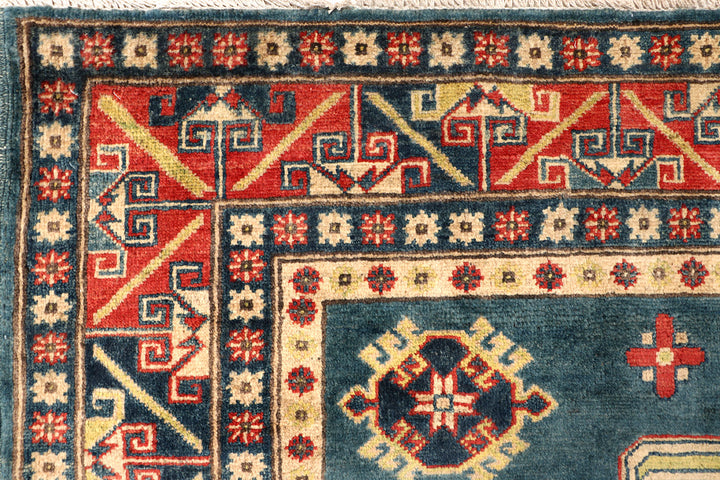 Cadet Blue Kazak 5' 7 x 7' 8 - No. 68759 - ALRUG Rug Store