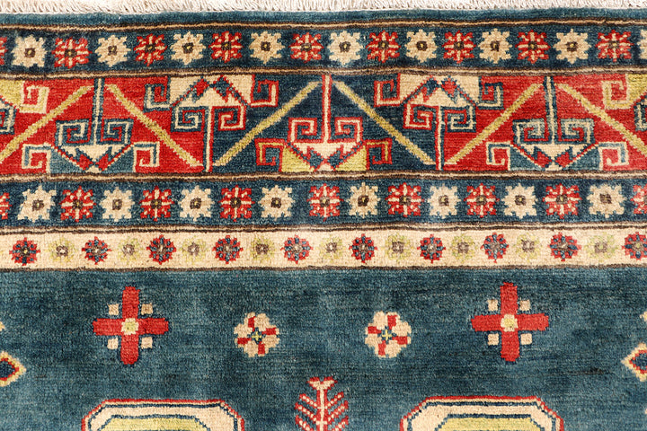 Cadet Blue Kazak 5' 7 x 7' 8 - No. 68759 - ALRUG Rug Store