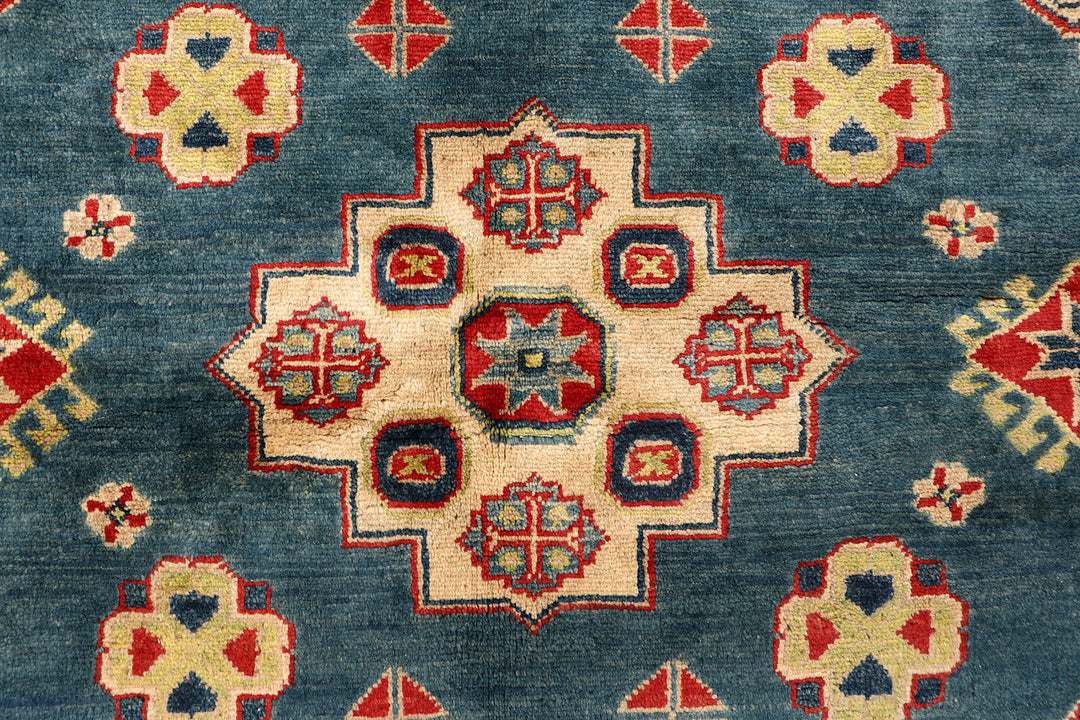 Cadet Blue Kazak 5' 7 x 7' 8 - No. 68759 - ALRUG Rug Store