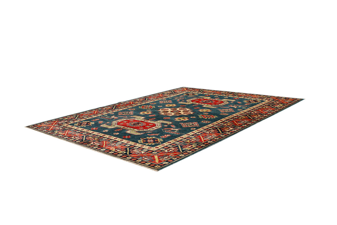 Cadet Blue Kazak 5' 7 x 7' 8 - No. 68759 - ALRUG Rug Store