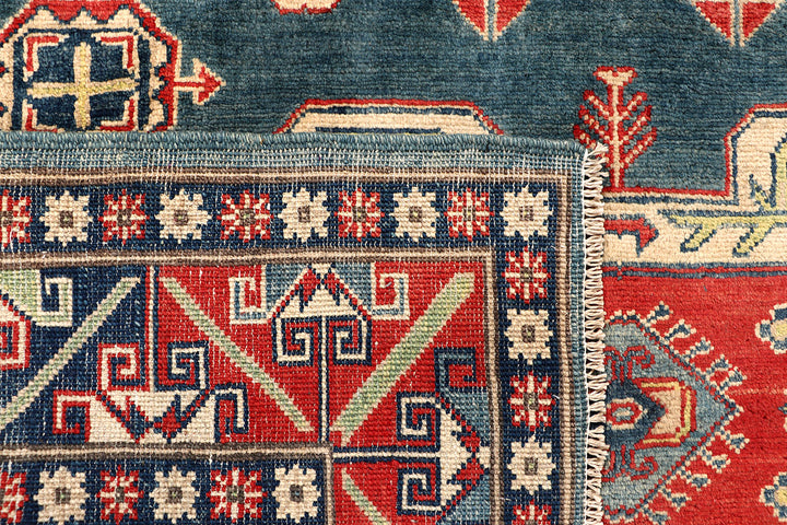 Cadet Blue Kazak 5' 7 x 7' 8 - No. 68759 - ALRUG Rug Store