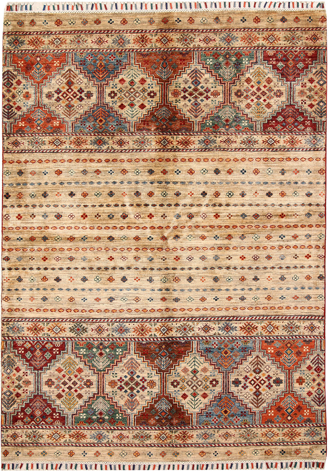 Tan Kazak 4' 10 x 6' 9 - No. 68793 - ALRUG Rug Store