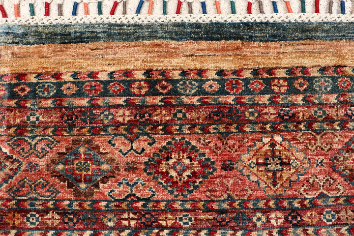 Multi Colored Kazak 4'  11" x 6'  7" - No. QA26606