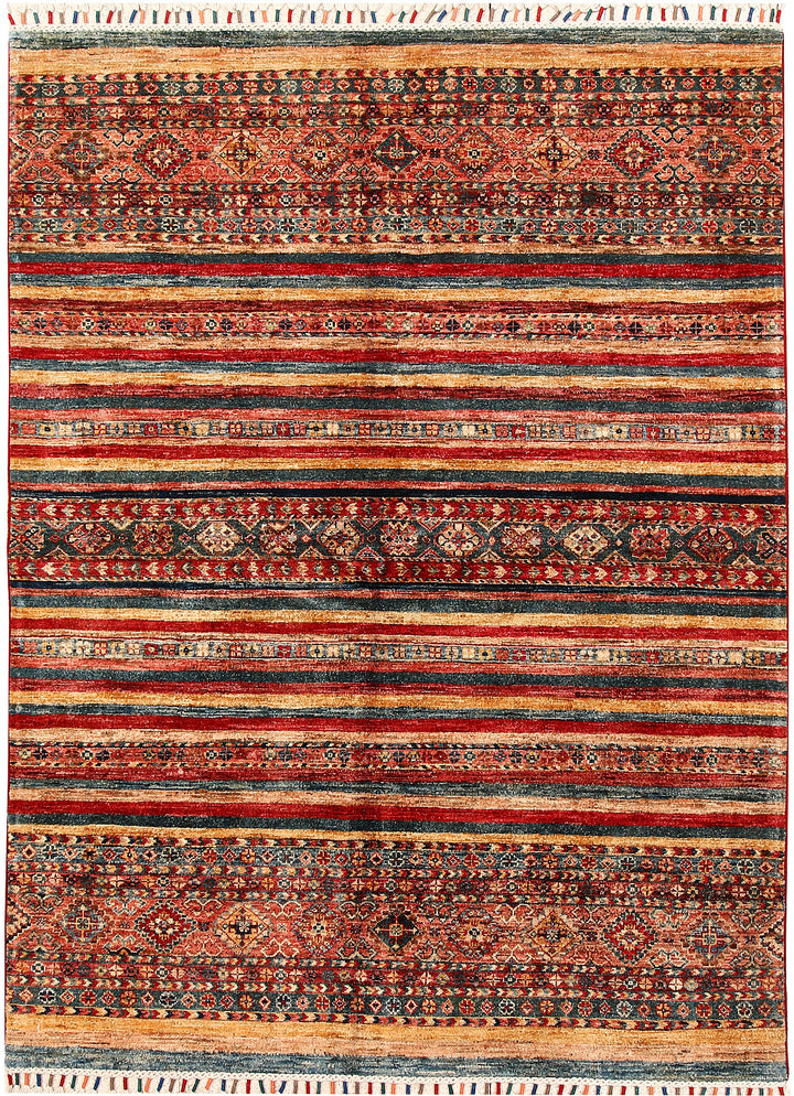 Multi Colored Kazak 4'  11" x 6'  7" - No. QA26606