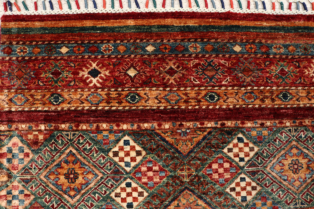 Multi Colored Kazak 6' 9 x 9' 11 - No. 68826 - ALRUG Rug Store