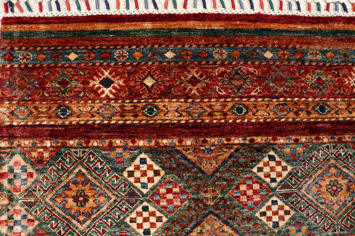 Multi Colored Kazak 6' 9 x 9' 11 - No. 68826 - ALRUG Rug Store