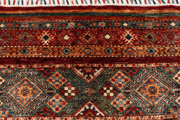 Multi Colored Kazak 6' 9 x 9' 11 - No. 68826 - ALRUG Rug Store