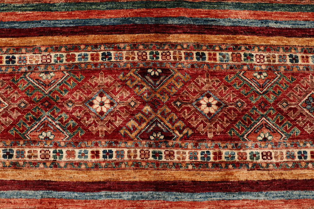 Multi Colored Kazak 6' 9 x 9' 11 - No. 68826 - ALRUG Rug Store