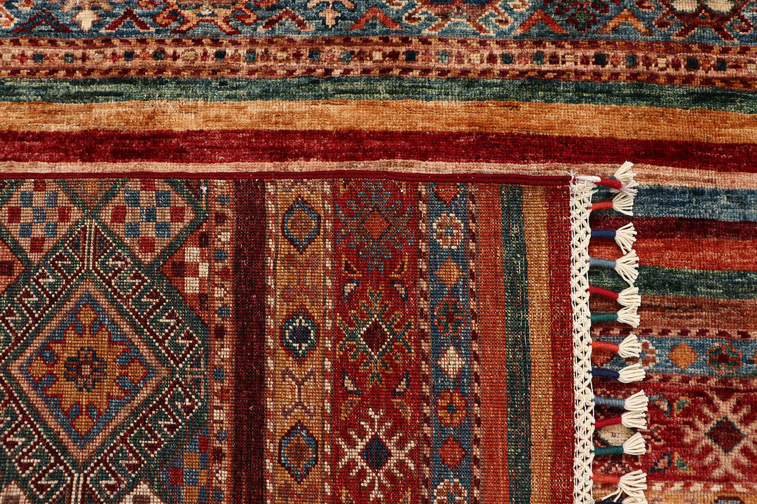 Multi Colored Kazak 6' 9 x 9' 11 - No. 68826 - ALRUG Rug Store