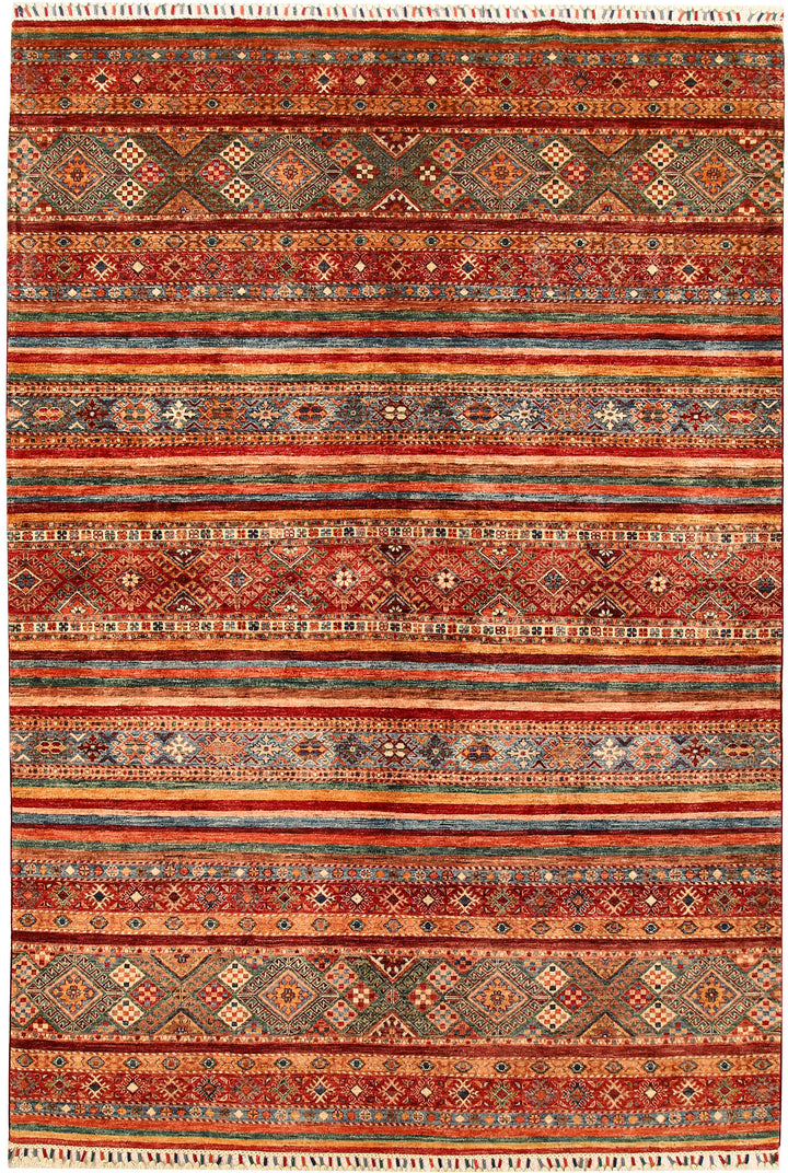 Multi Colored Kazak 6' 9 x 9' 11 - No. 68826 - ALRUG Rug Store