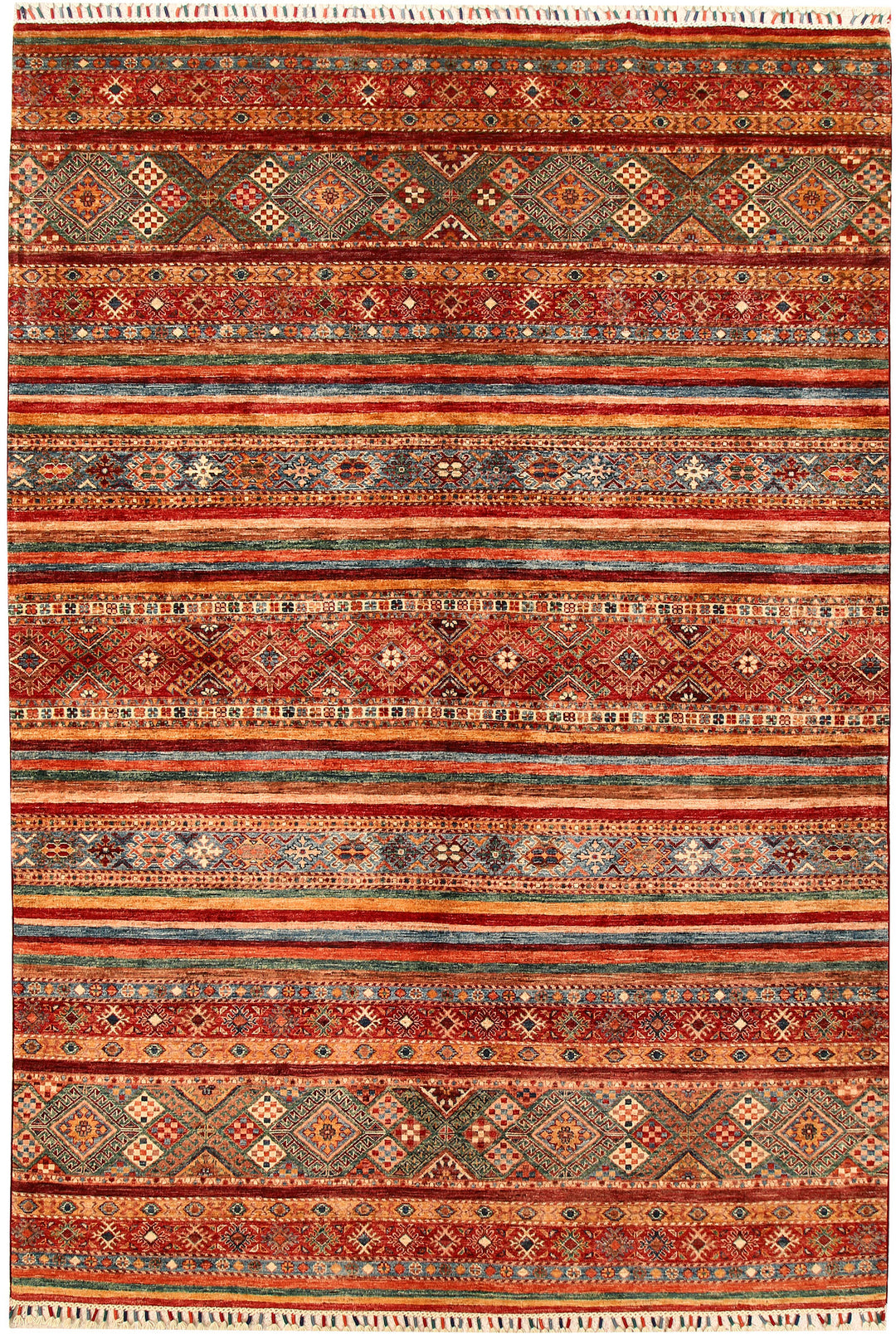 Multi Colored Kazak 6' 9 x 9' 11 - No. 68826 - ALRUG Rug Store