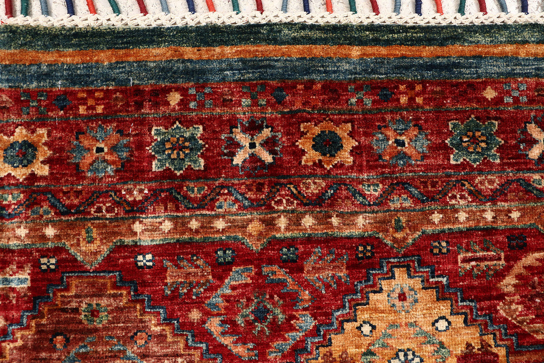 Multi Colored Kazak 2' 8 x 8' - No. 68832 - ALRUG Rug Store