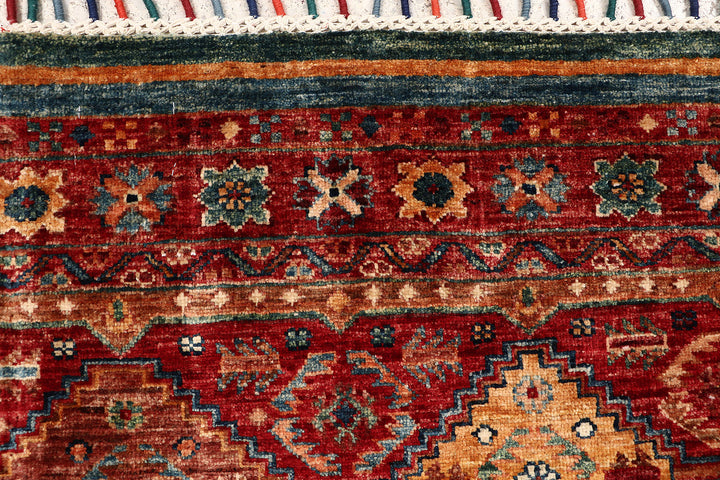 Multi Colored Kazak 2' 8 x 8' - No. 68832 - ALRUG Rug Store