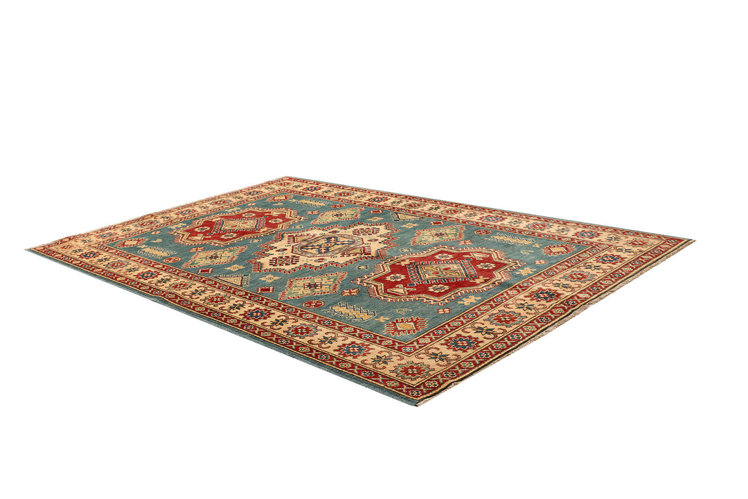 Cadet Blue Kazak 5' 10 x 8' - No. 68855 - ALRUG Rug Store