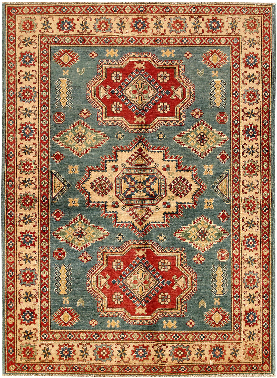 Cadet Blue Kazak 5' 10 x 8' - No. 68855 - ALRUG Rug Store
