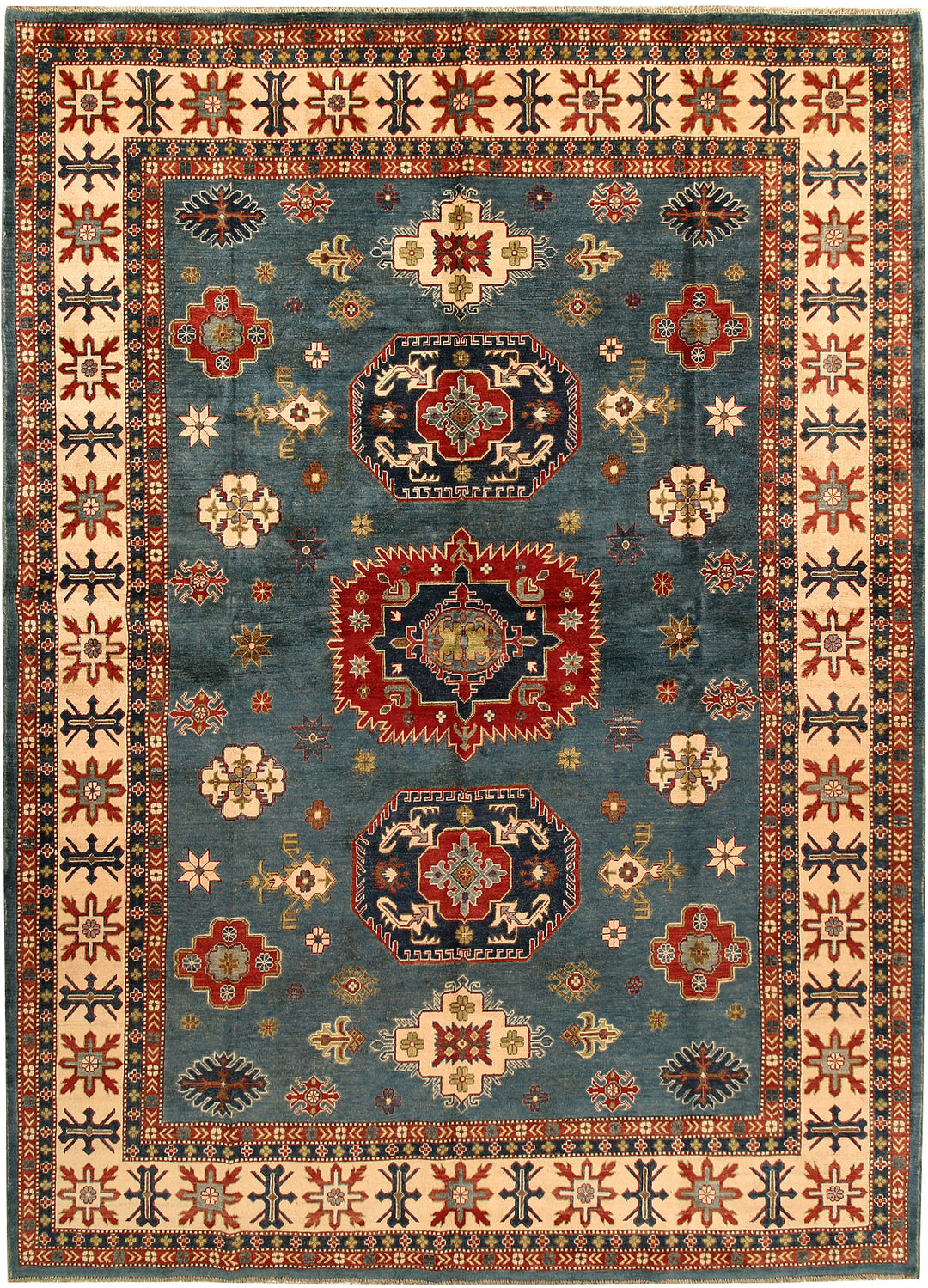 Light Slate Grey Kazak 9' 1 x 12' 5 - No. 68900 - ALRUG Rug Store