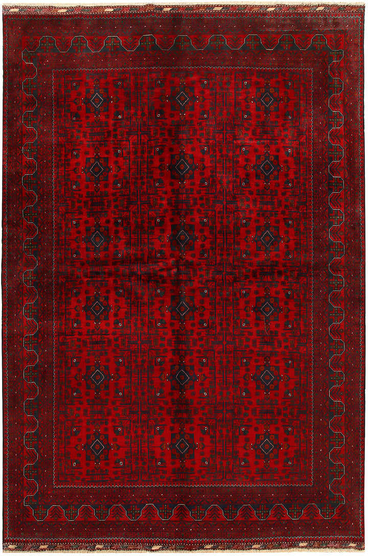 Dark Red Khal Mohammadi 6'  7" x 9'  6" - No. QA17453