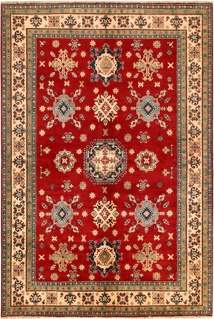 Firebrick Kazak 6' 7 x 9' 9 - No. 69077 - ALRUG Rug Store