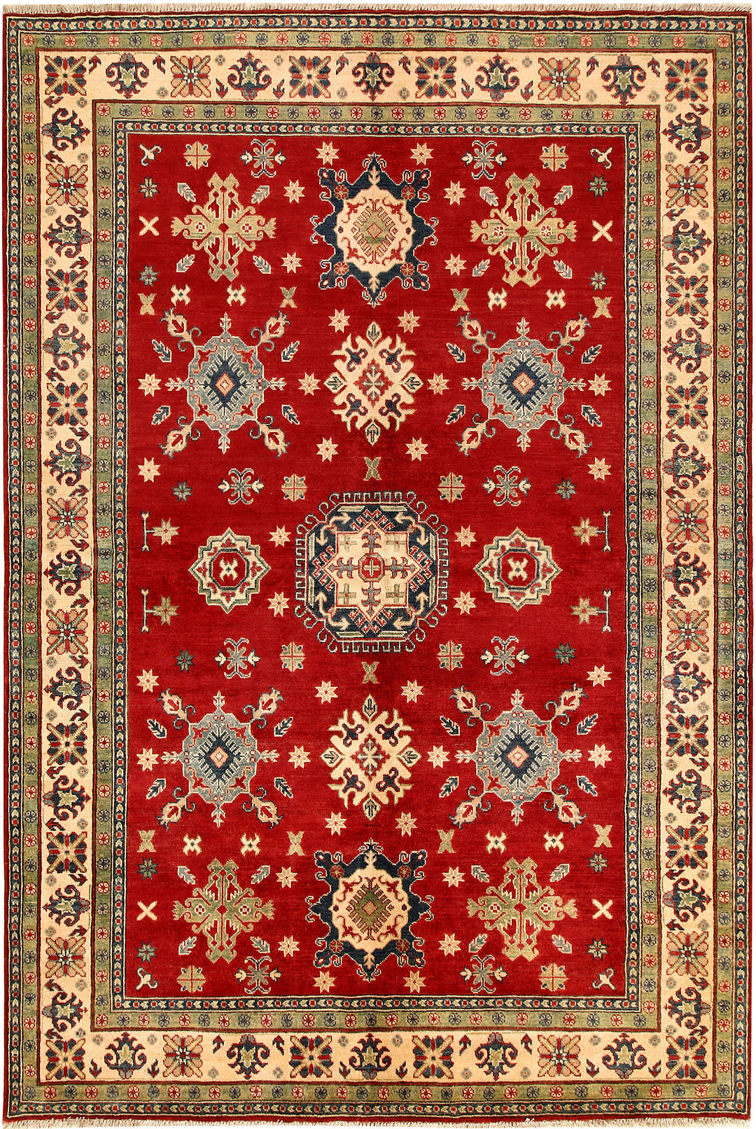 Firebrick Kazak 6' 7 x 9' 9 - No. 69077 - ALRUG Rug Store