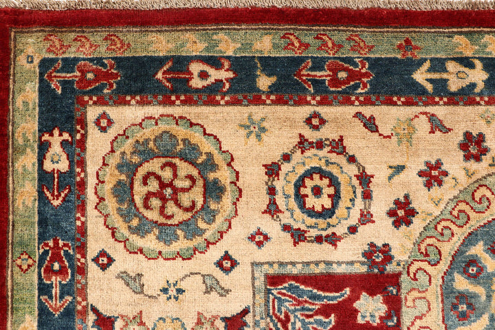 Firebrick Kazak 5' 7 x 7' 4 - No. 69084 - ALRUG Rug Store