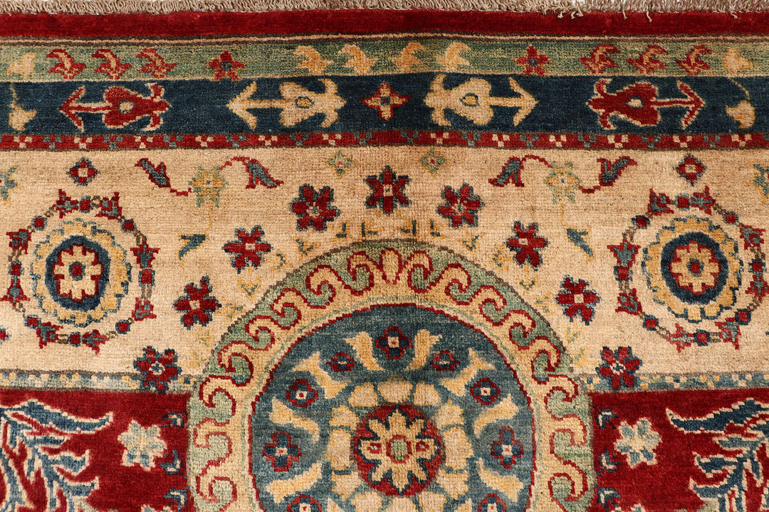 Firebrick Kazak 5' 7 x 7' 4 - No. 69084 - ALRUG Rug Store