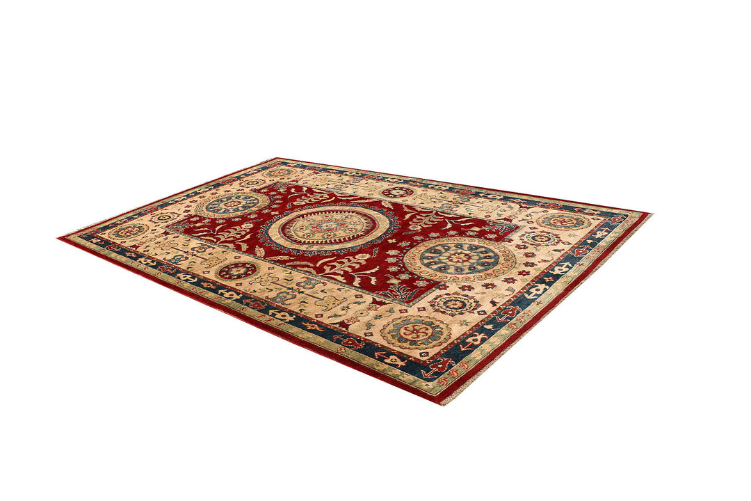 Firebrick Kazak 5' 7 x 7' 4 - No. 69084 - ALRUG Rug Store