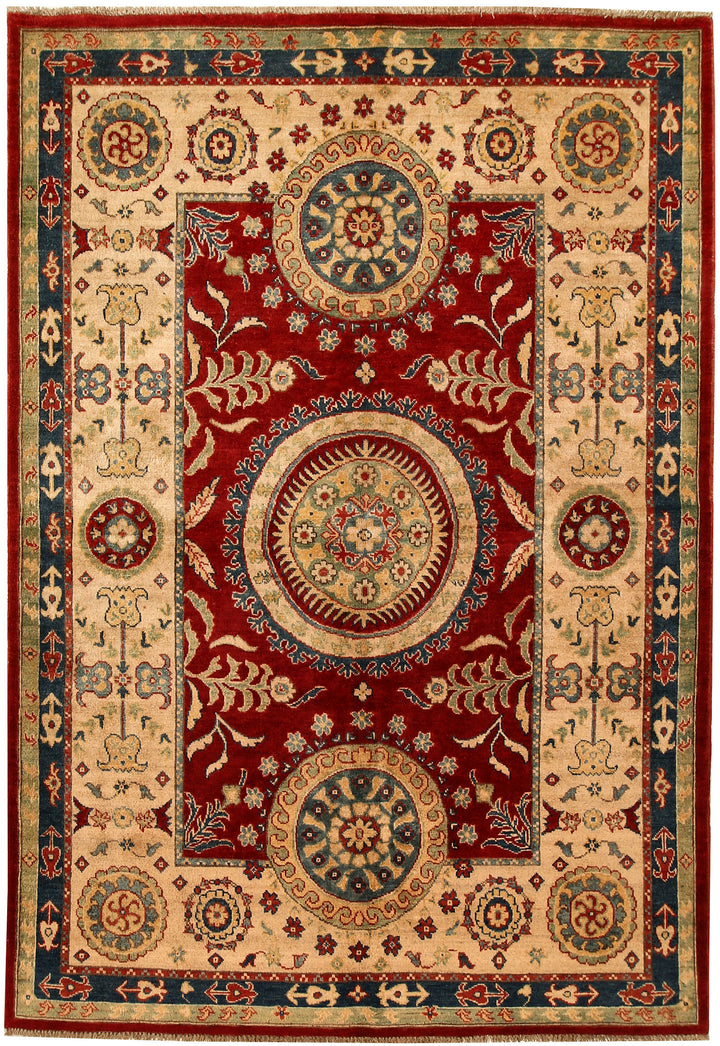 Firebrick Kazak 5' 7 x 7' 4 - No. 69084 - ALRUG Rug Store