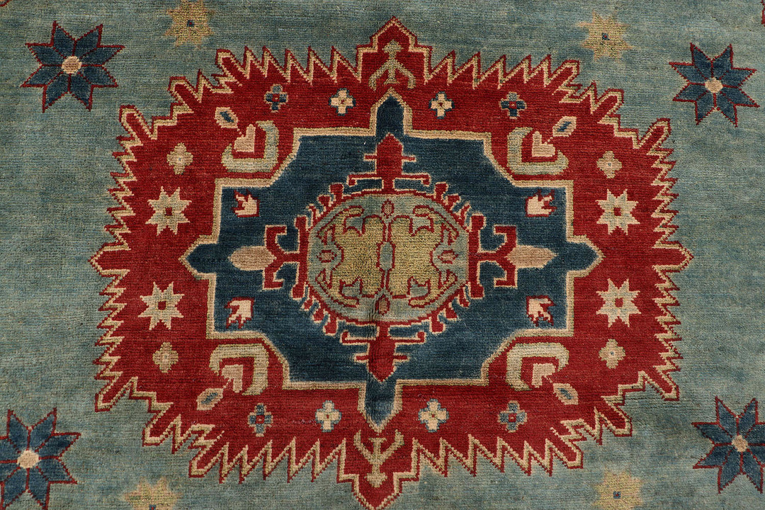 Cadet Blue Kazak 8' 11 x 12' 3 - No. 69089 - ALRUG Rug Store