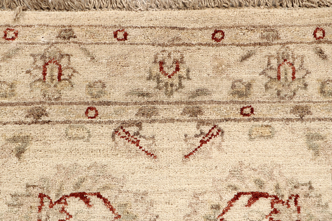 Tan Oushak 2'  7" x 12'  1" - No. QA50475