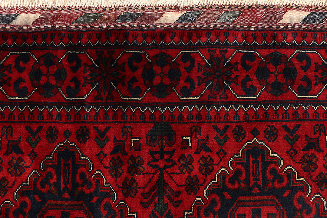Dark Red Khal Mohammadi 3'  11" x 9'  10" - No. QA41827