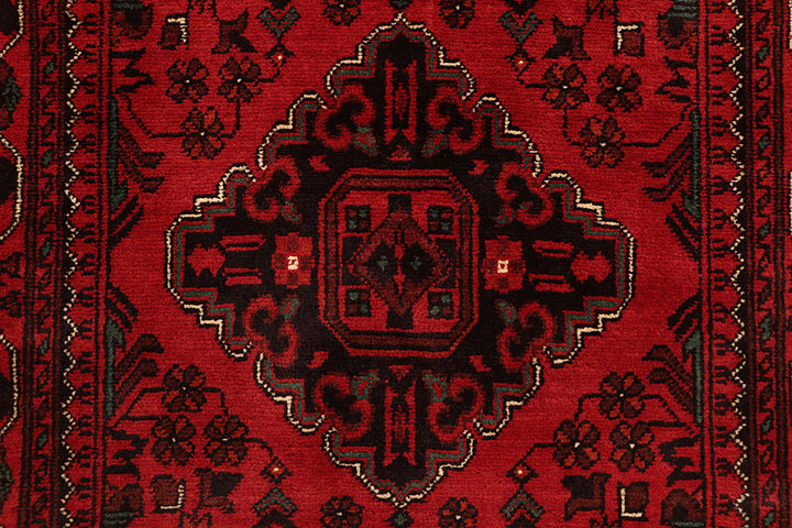 Dark Red Khal Mohammadi 2'  9" x 9'  7" - No. QA49388