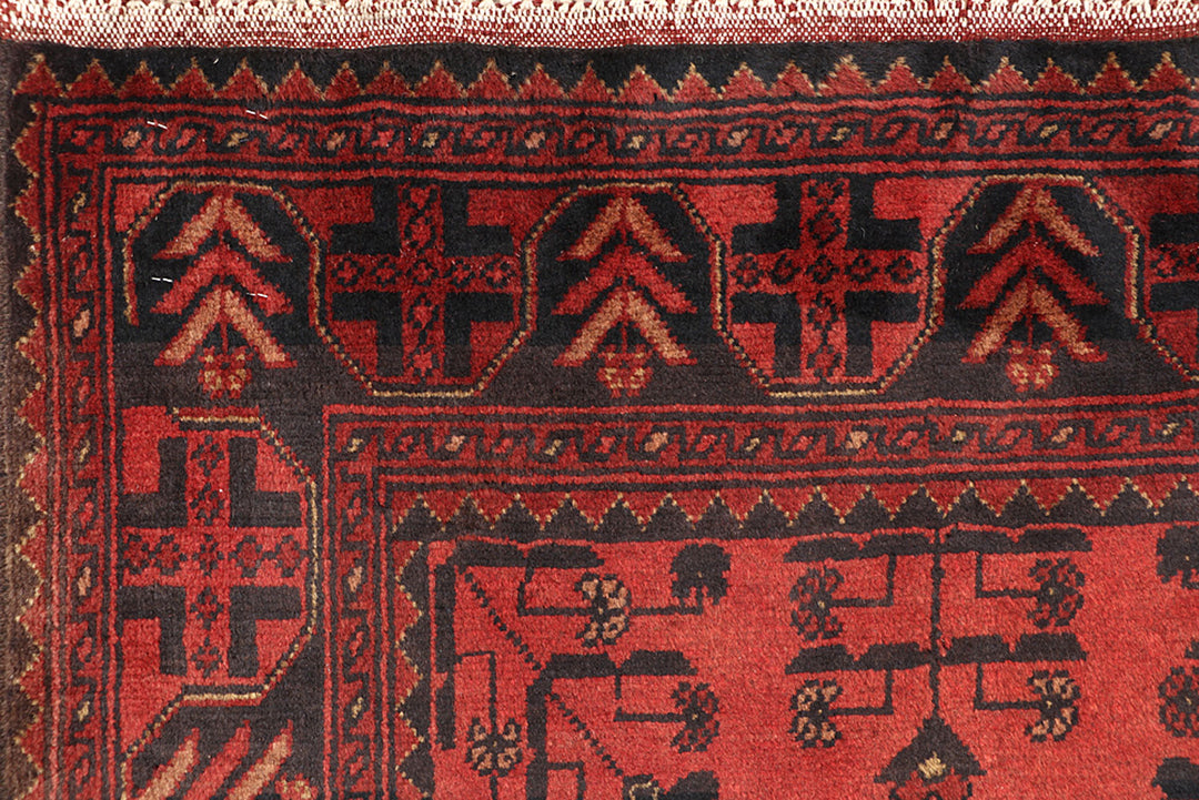 Dark Red Khal Mohammadi 2' 9 x 9' 6 - No. 69280