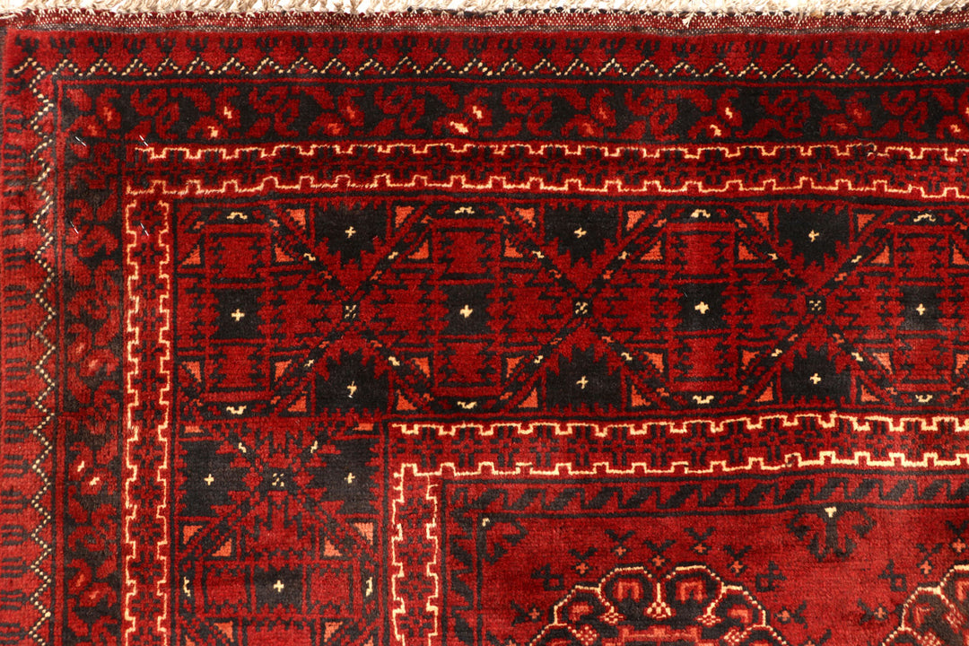 Maroon Afghan Khal Mohammadi Rug 4' 10 x 6' 6 Hand-Knotted