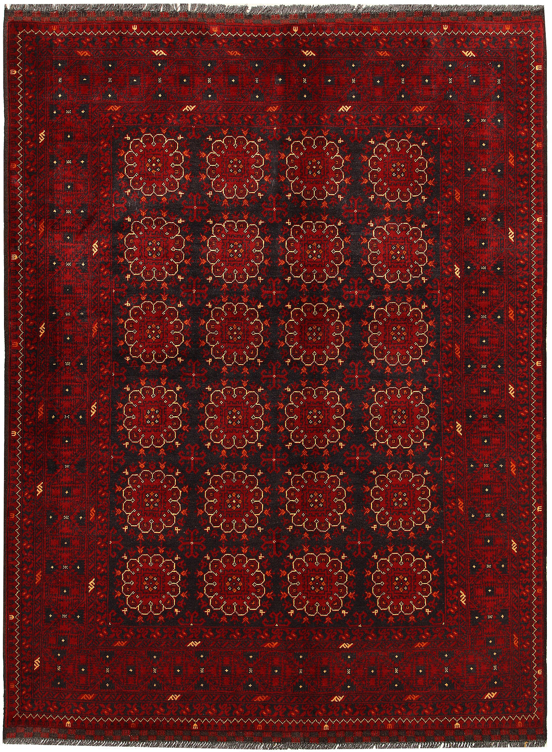 Afghan Khal Mohammadi Rug 4'11" x 6'5" Hand-Knotted