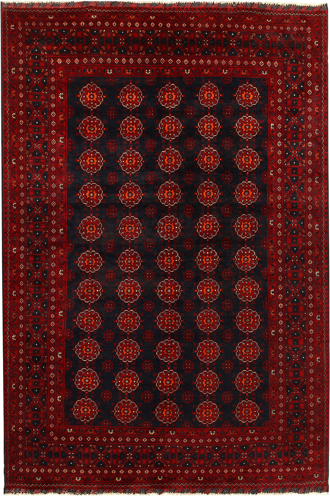 Afghan Khal Mohammadi Rug 6'5" x 9'7" Hand-Knotted