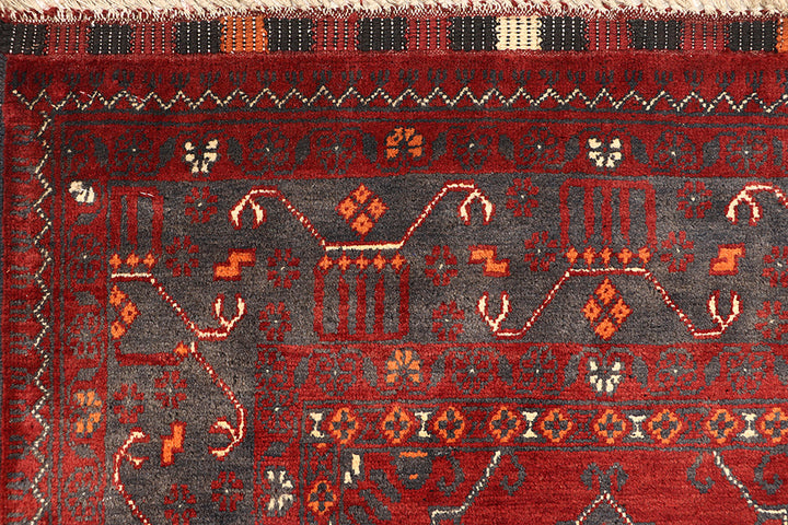 Maroon Khal Mohammadi 2'  11" x 9'  4" - No. QA32462