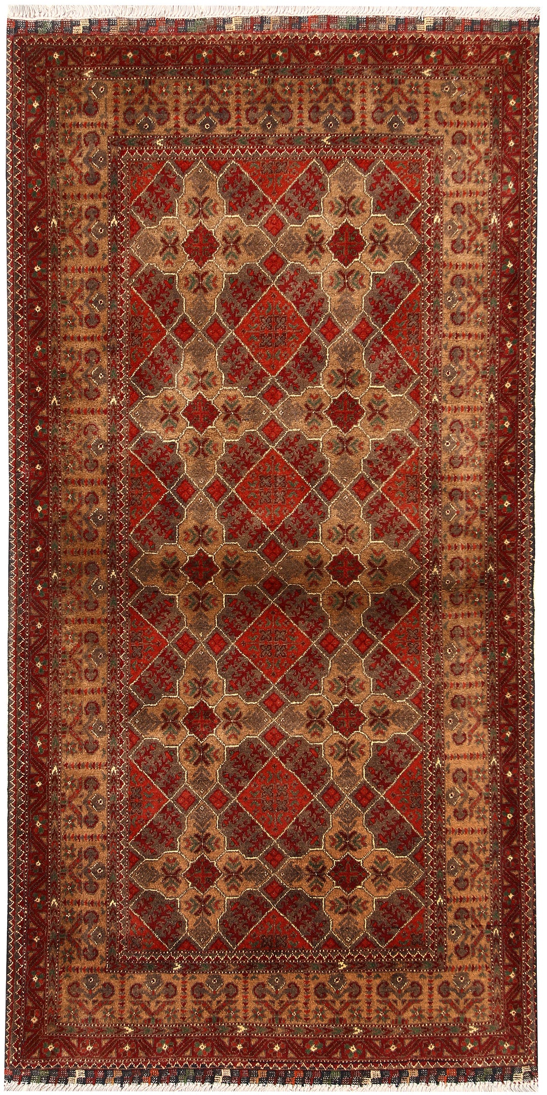 Afghan Khal Mohammadi Rug 3' 1 x 6' 2 Hand-Knotted
