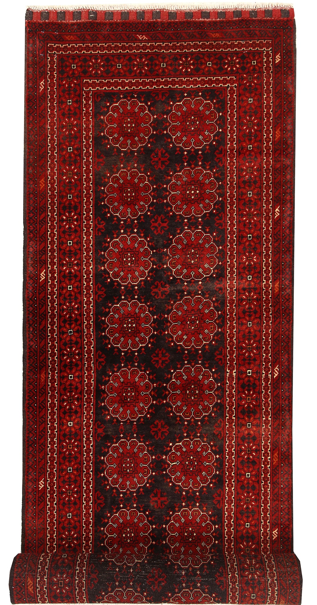 Afghan Khal Mohammadi Rug 2'10" x 12'10" Hand-Knotted