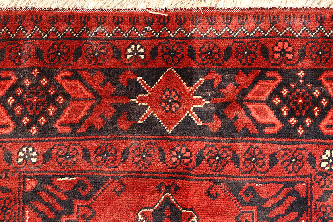 Dark Red Khal Mohammadi 2'  7" x 12'  8" - No. QA79612