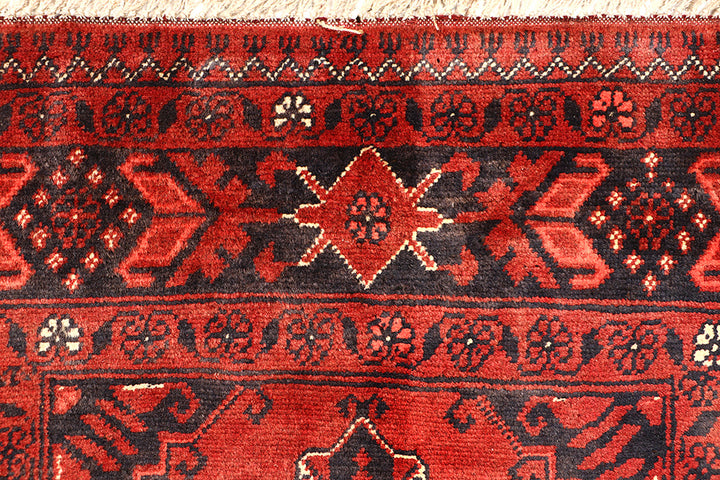 Dark Red Khal Mohammadi 2'  7" x 12'  8" - No. QA79612