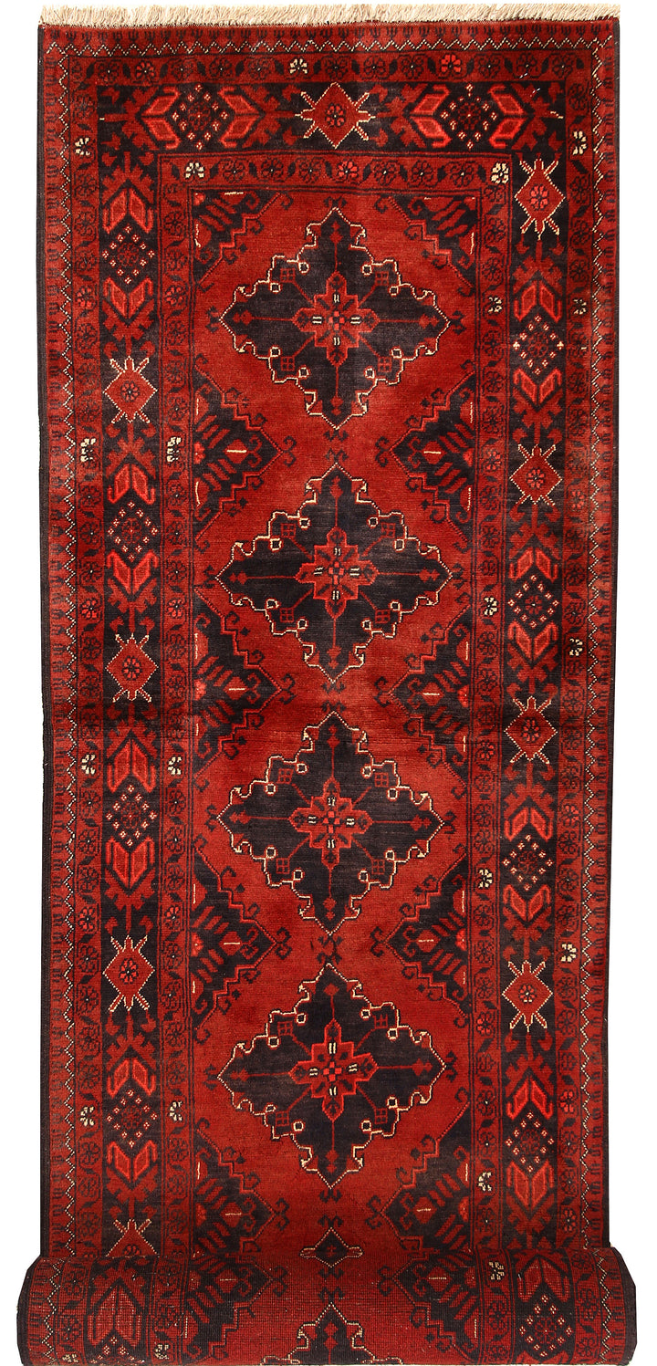 Dark Red Khal Mohammadi 2'  7" x 12'  8" - No. QA79612