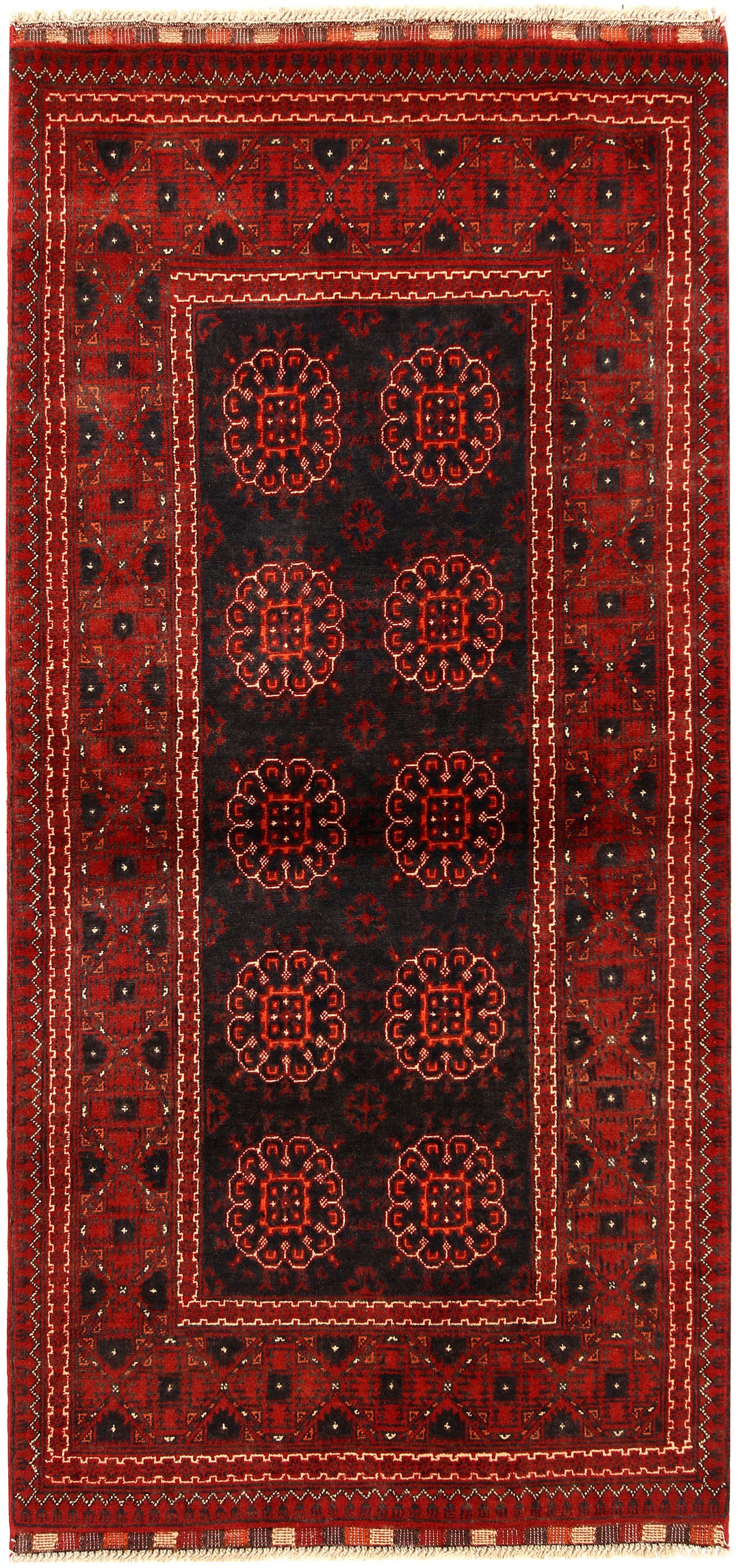 Afghan Khal Mohammadi Rug 3' x 6' 3" Hand-Knotted