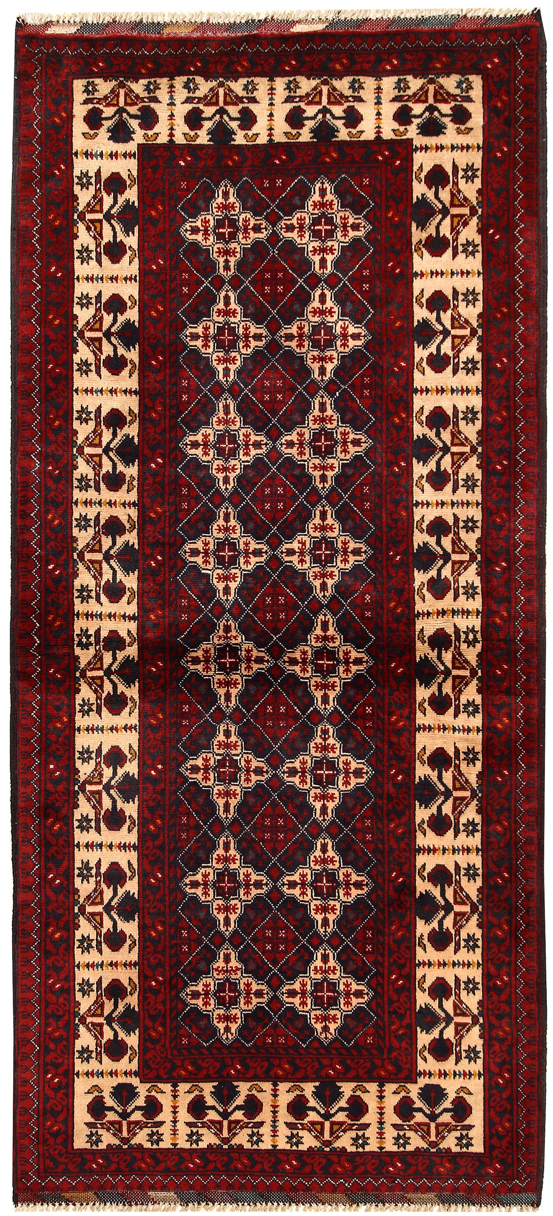 Afghan Khal Mohammadi Rug 2'11" x 6'5" Hand-Knotted